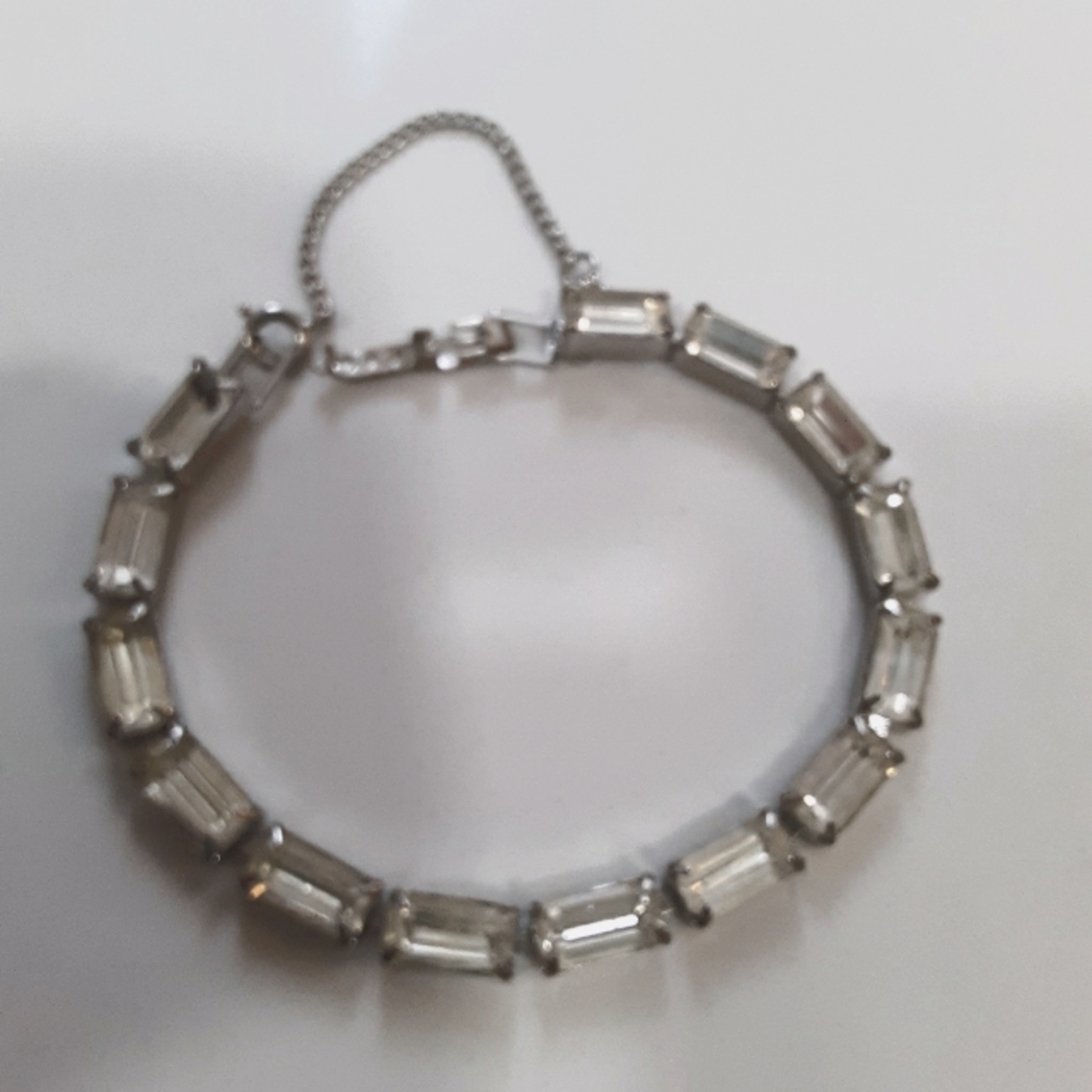 Vintage Emerald Cut Stone Bracelet